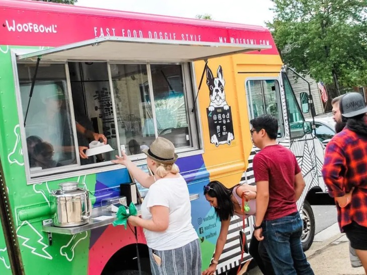 The Woof Bowl is a unique food truck in New York City, many fast food