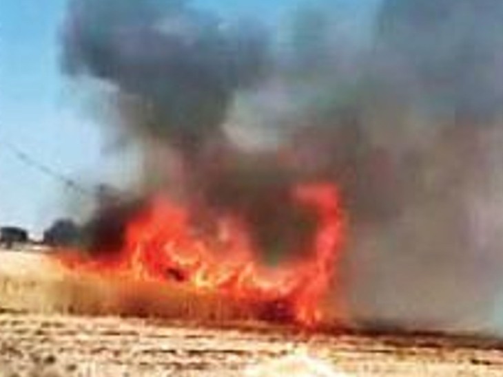 Three villages in Bankheri burnt 15-acre crop, police not reporting  nominated | बनखेड़ी में तीन गांवों 15 एकड़ की फसल जली, पुलिस नहीं कर रही  नामजद रिपोर्ट - Dainik Bhaskar