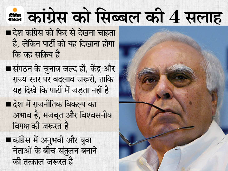 Sibal said - the need of the country to re-emerge in Congress, but the party will have to show that it is active | सिब्बल बोले- कांग्रेस में दोबारा उभार देश की जरूरत, लेकिन पार्टी को दिखाना होगा कि वह एक्टिव है - Vimarsana News
