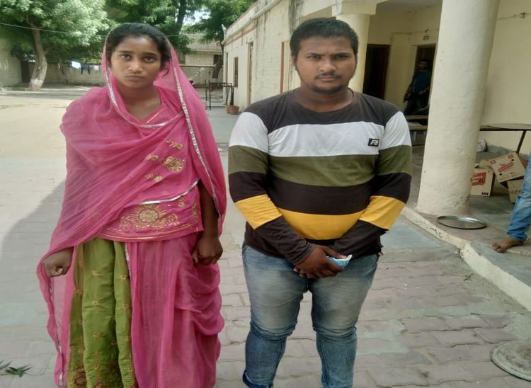 अपहरण मामले में गिरफ्तार की गई रेश्मा व अरविन्द सिंह। - Dainik Bhaskar