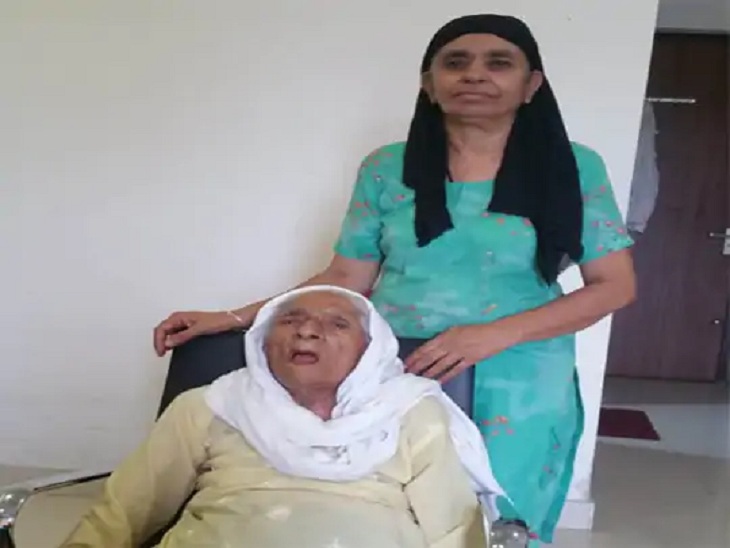 एथलीट मान कौर का आखिरी फोटो, जो उनके बेटे ने शनिवार को ही लिया था।