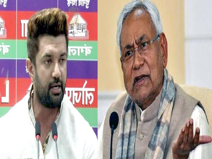 चिराग पासवान और नीतीश कुमार। फाइल फोटो - Dainik Bhaskar
