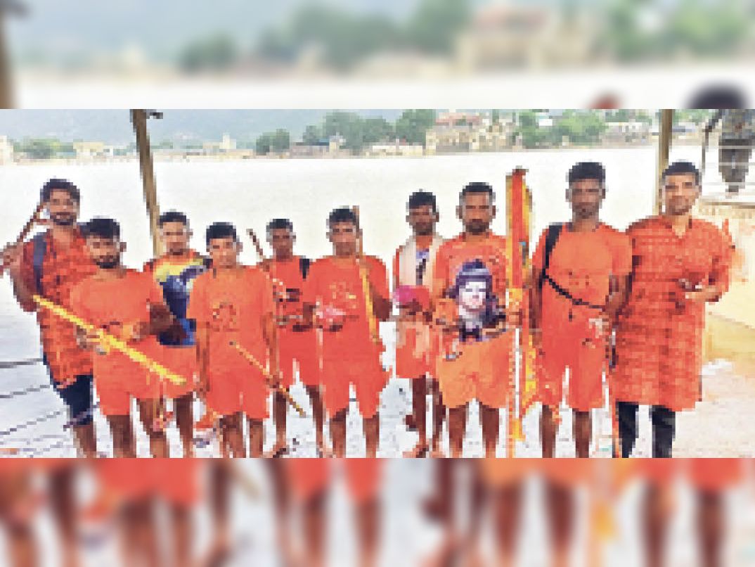 कावड़ यात्रा का बदला स्वरूप, सादगी से सरोवर का जल ले जा रहे हैं शिव भक्त|अजमेर,Ajmer - Dainik Bhaskar