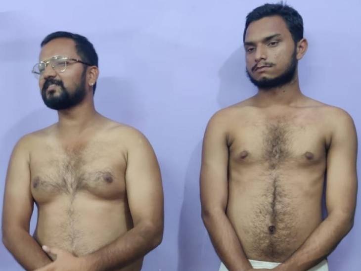 पुलिस ने जांच के लिए आरोपी शशांत सिंह और विनय सिंह के कपड़े उतरवाए।