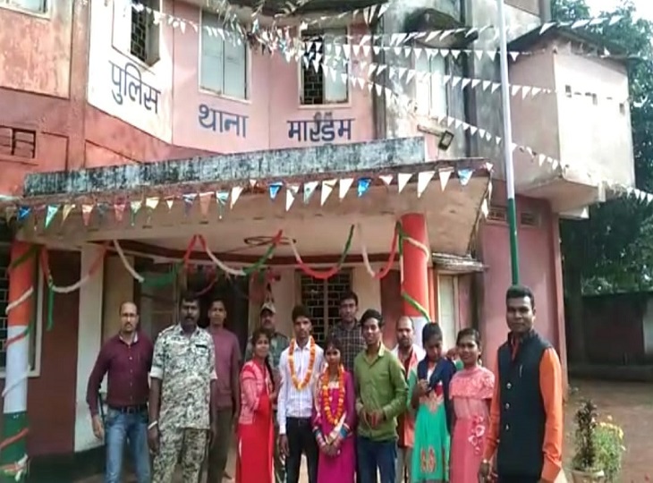 घराती और बराती दोनों थाना के जवान बने।