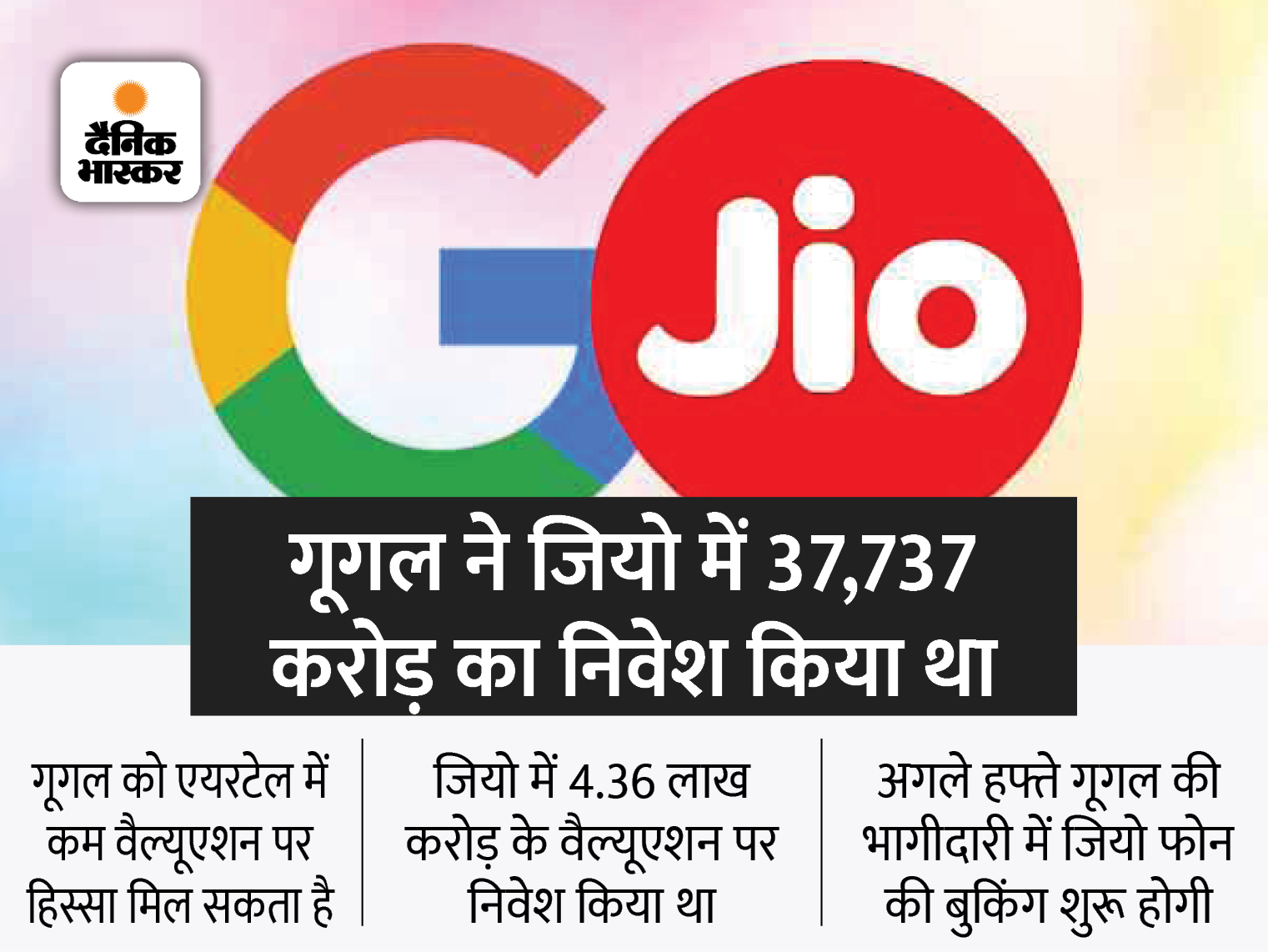 goggle can invest in airtel, google airtel jio, google investment india, vodafone, jio | जियो के बाद एयरटेल में बड़े निवेश की तैयारी, एयरटेल बोर्ड की बैठक रविवार को - Vimarsana News