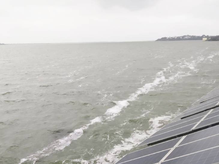 बारिश में भोपाल का बड़ा तालाब।