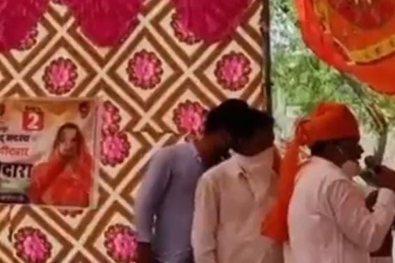 खेजडला में आयोजित चुनावी सभा में काशीराम विश्नोई।