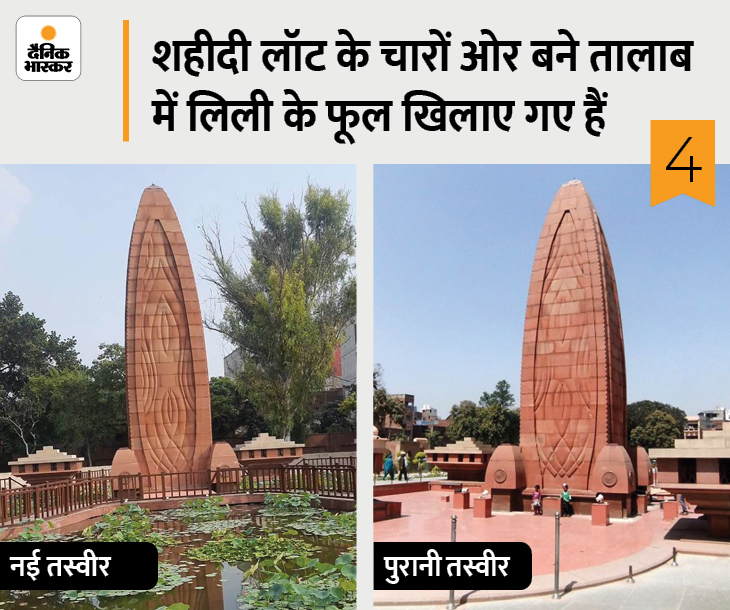 बाग के मुख्य आकर्षण शहीदी लॉट को रेनोवेशन में नहीं छेड़ा गया। हालांकि इसके चारों ओर बने तालाब में लिली के फूल खिलाए गए हैं।