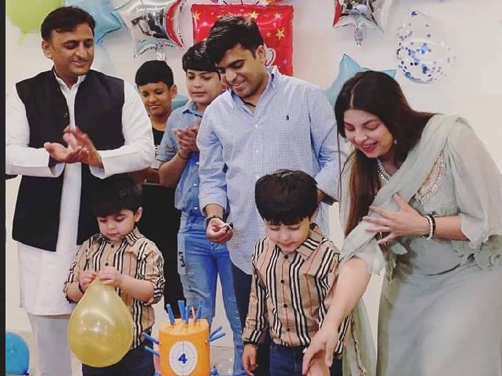 तेज प्रताप यादव के पुत्र जय हर्षवर्धन यादव का जन्मदिन का कार्यक्रम आयोजित था।