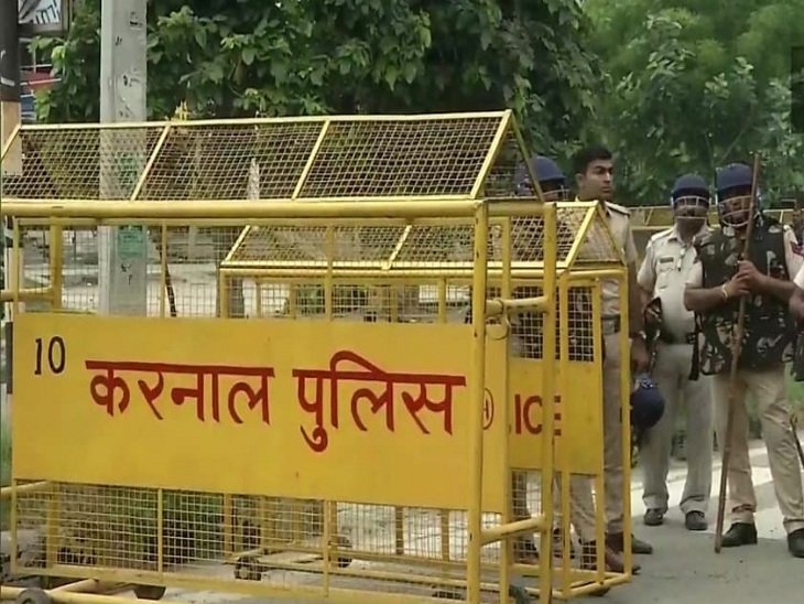 अनाज मंडी के सभी पांचों प्रवेश द्वारों पर पैरामिलिट्री फोर्स लगाई गई है, ताकि किसान शहर में घुस ही न सकें।