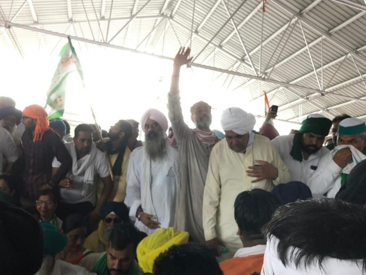 किसान महापंचायत मे ंपहुंचे योगेंद्र यादव।