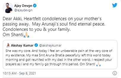 अजय देवगन का ट्वीट।