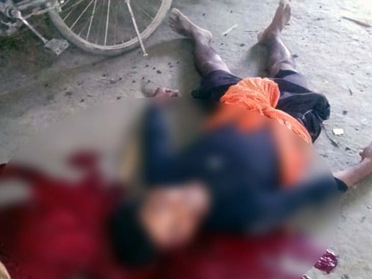 लड़की के घर के बाहर पड़ी युवक की लाश।
