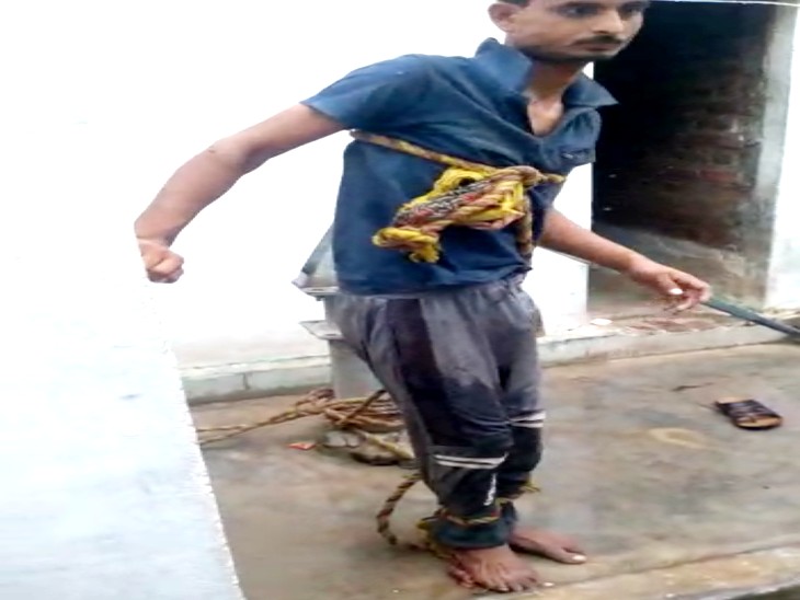 हाथ पैर बांधकर पीटते रहे दबंग