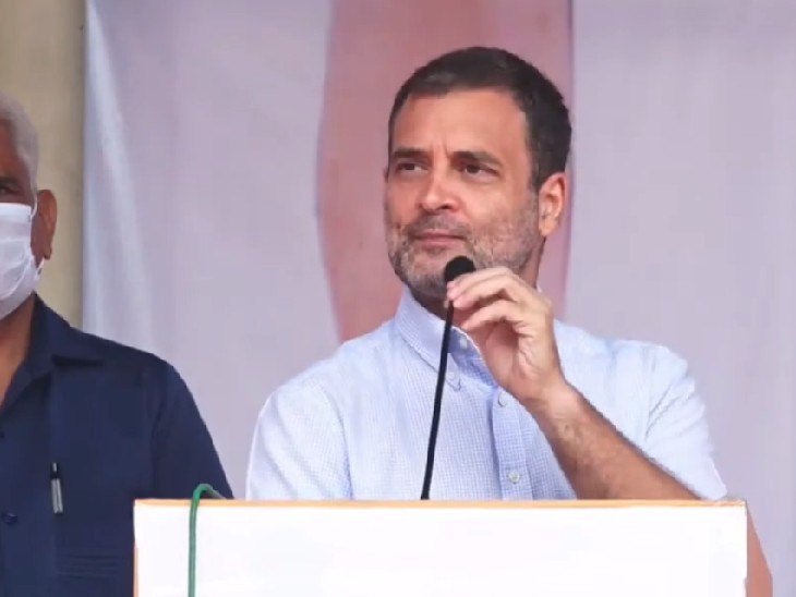 राहुल गांधी ने यह बात अखबार की एक खबर शेयर करते हुए कही, जिसमें बताया गया है कि 4,000 से ज्यादा छोटी फर्में बंद हो सकती हैं। - Dainik Bhaskar