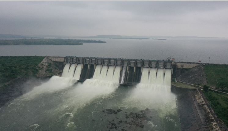 ड्रोन से ली गई माही बांध की खूबसूरत तस्वीर।