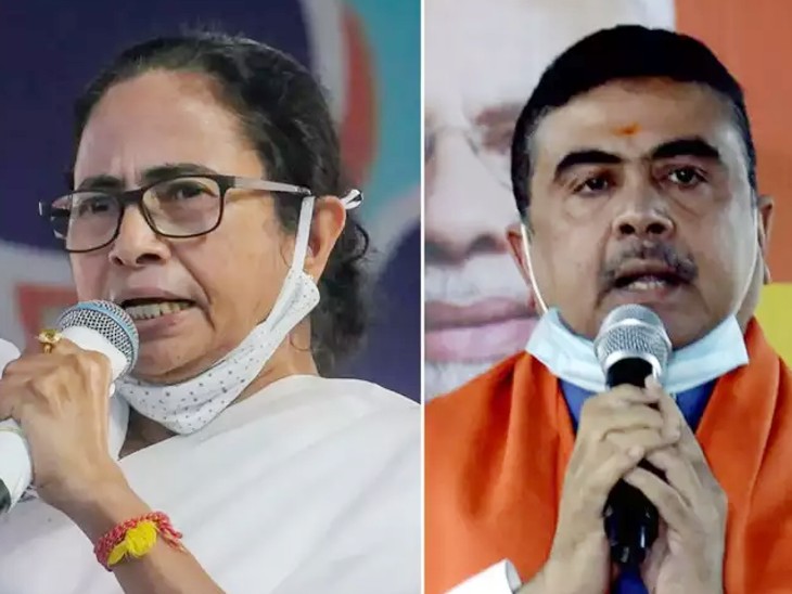भाजपा नेता शुभेंदु अधिकारी ने कहा कि यहां स्थिति बहुत नाजुक है। चुनाव आयोग कुछ नहीं कर रहा है। - Dainik Bhaskar