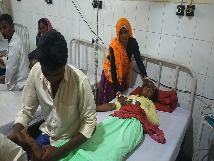 बौंली सीएचसी में भर्ती घायल।