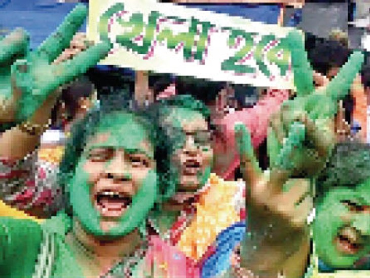 पश्चिम बंगाल में भाजपा की आंधी रोककर ताकतवर हुई ममता बनर्जी की तृणमूल कांग्रेस (टीएमसी) की राजनीतिक महत्वाकांक्षाएं अब राष्ट्रव्यापी हो गई हैं। - Dainik Bhaskar