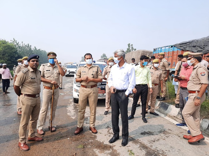 सुबह 10:30 बजे मौके पर पहुंचे DM शैलेंद्र कुमार सिंह।