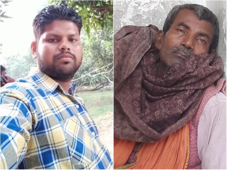 अतुल की फाइल फोटो और अस्पताल में उसके पिता। - Dainik Bhaskar