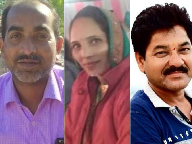 लेफ्ट टू राइट - राजकुमार, उनकी पत्नी शोभा और इंदौर निवासी अनिल।