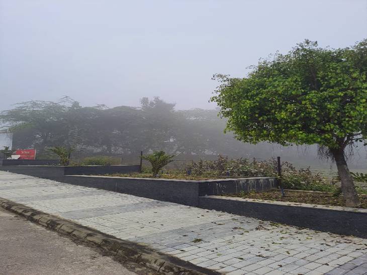 कोहरे के कारण लोगों को हुई दिक्कत।