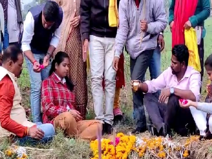 न्याय यात्रा से पहले भारती ने पूजा की।