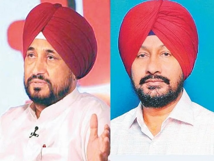 सीएम चरणजीत सिंह चन्नी व उनके भाई मनोहर सिंह।
