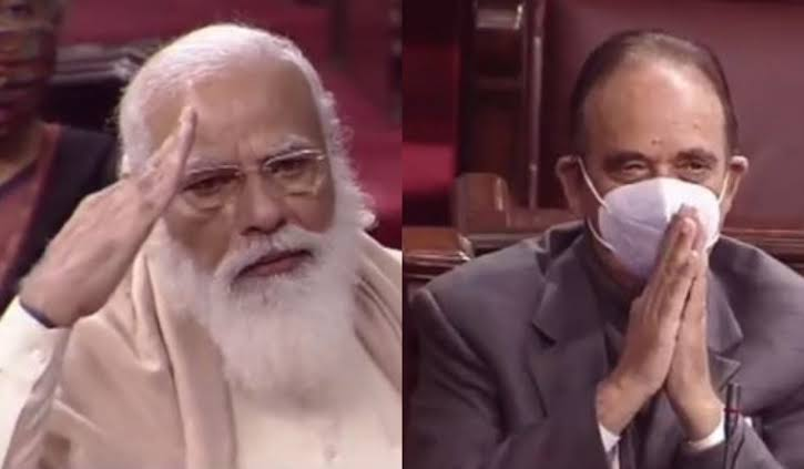 इसके पहले वे संसद में गुलाम नबी आजाद के फेयरवेल के दौरान यही सैल्यूट करते दिखे थे।