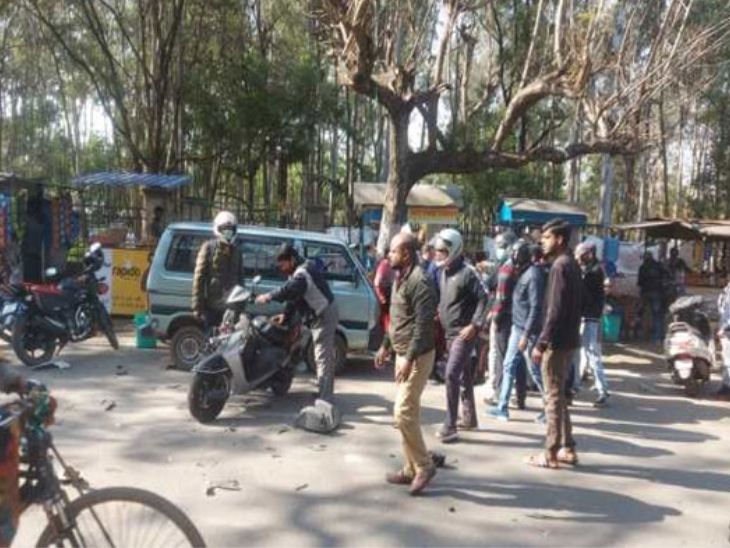 घटना के बाद छावनी में तब्दील हुआ इलाका।