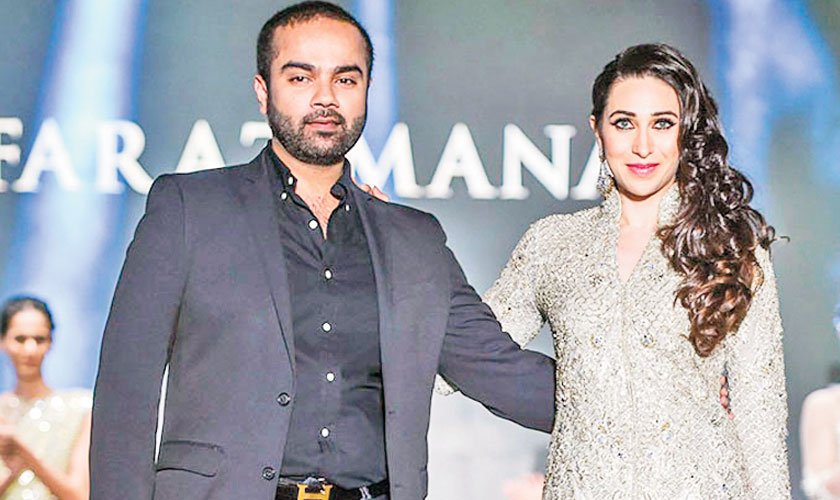 Karishma Kapoor has done branding for Faraz Manan.