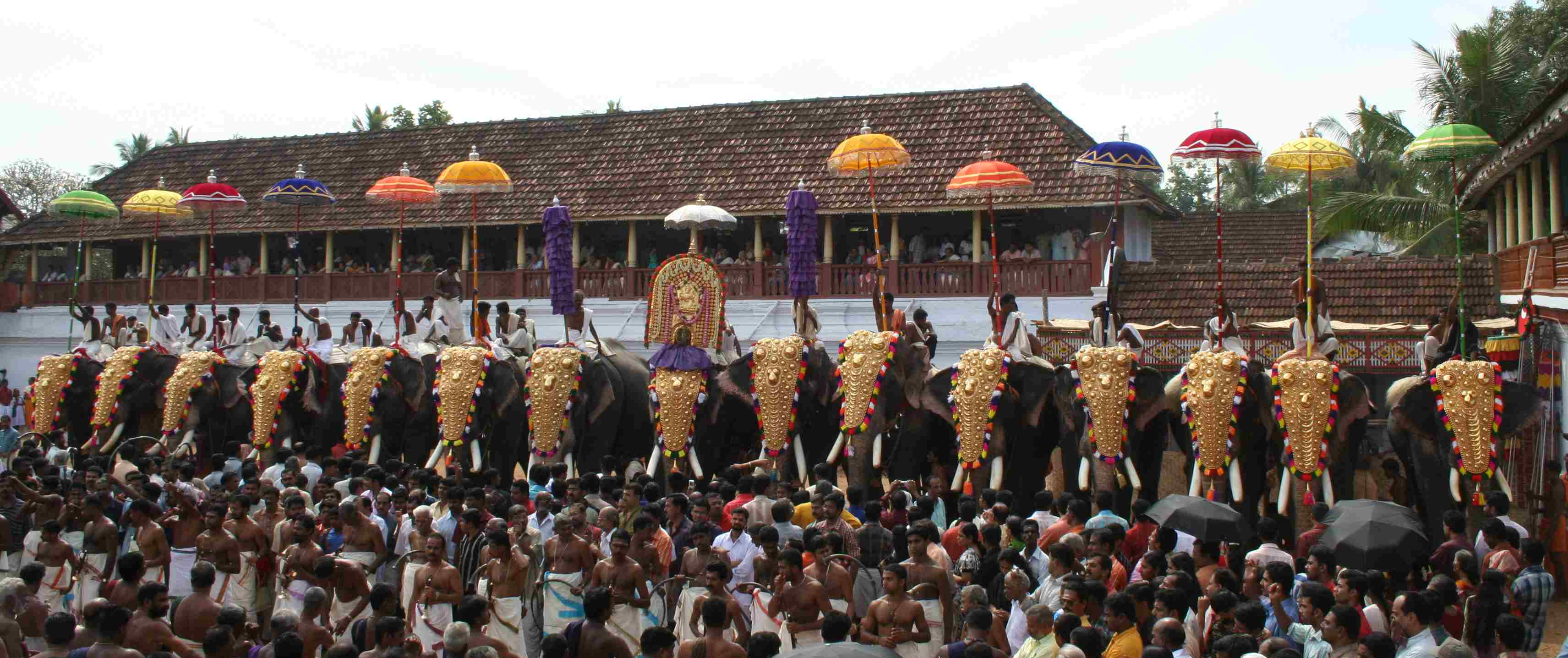मंदिर के उत्सव के दौरान हाथियों की परेड को लेकर भी विवाद हो चुका है।