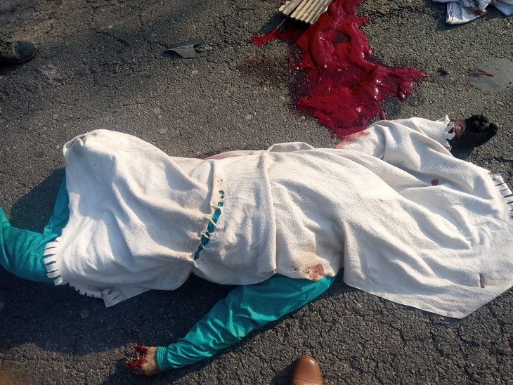 हादसे में जयकिशन की मौके पर ही मौत हो गई। - Dainik Bhaskar