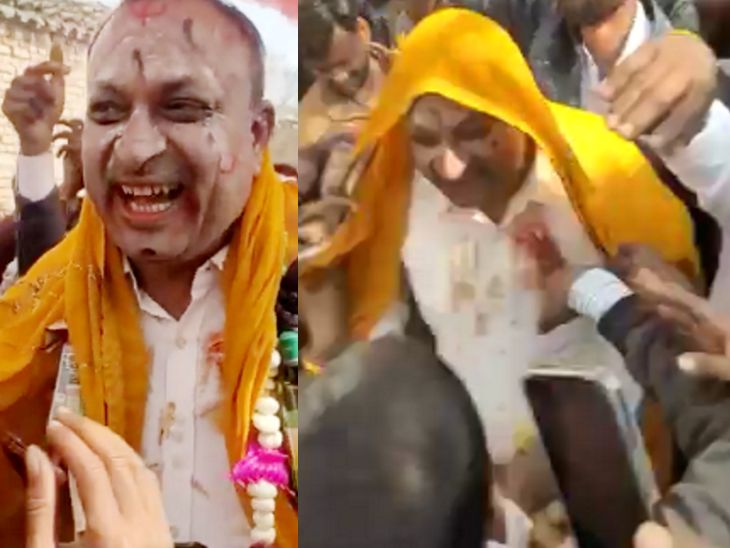 समधियों को महिलाओं के कपड़े पहनाकर घूंघट में डांस करवाया।