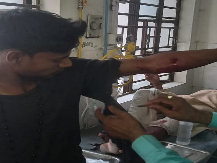 भूमि विवाद को लेकर दो पक्ष भिड़े, घायल के परिजनों ने दर्ज कराई थी प्राथमिकी | Fierce firing in Sheikhpura, two arrested - Dainik Bhaskar