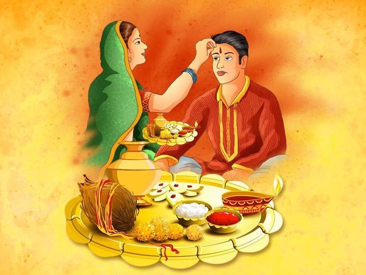 Bhai Dooj is also celebrated on the second day of Holi. On this festival,  sisters first apply tilak to Lord Vishnu and then to their brother. | होली  के दूसरे दिन भी