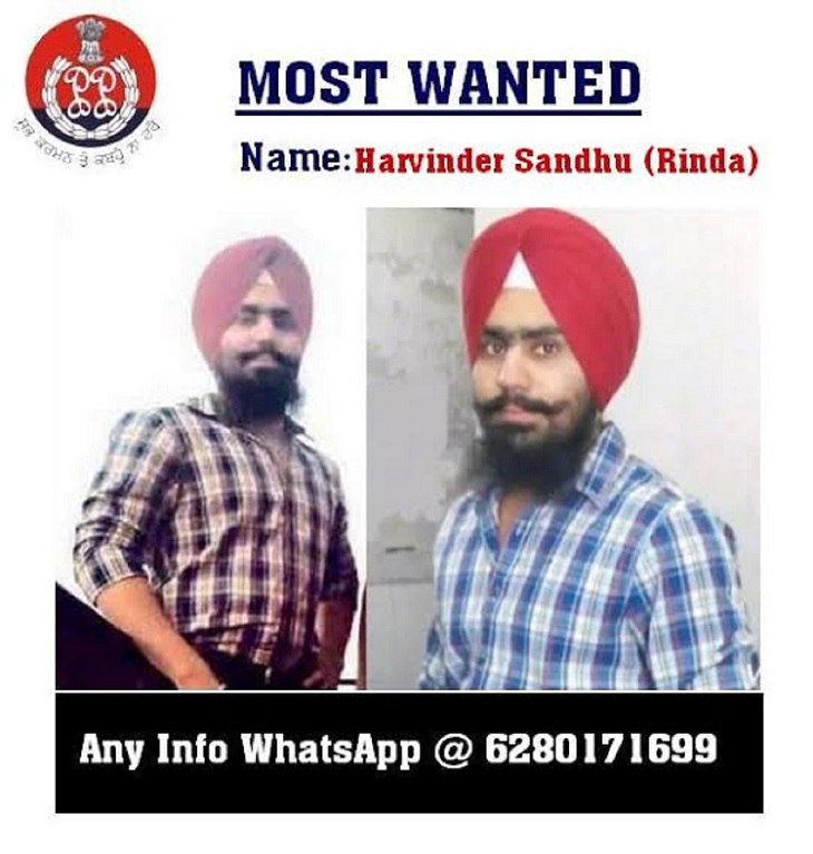 मोस्ट वांटेड आतंकी हरविंदर सिंह रिंदा।