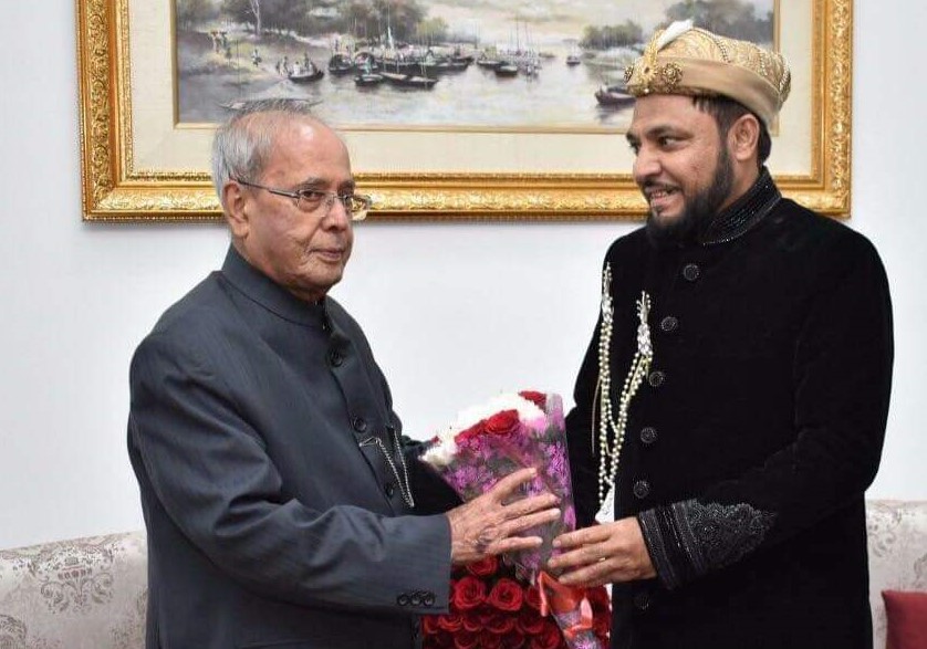 Prince Tusi with former President Pranab Mukherjee.