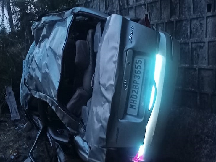 दुर्घटनाग्रस्त कार।