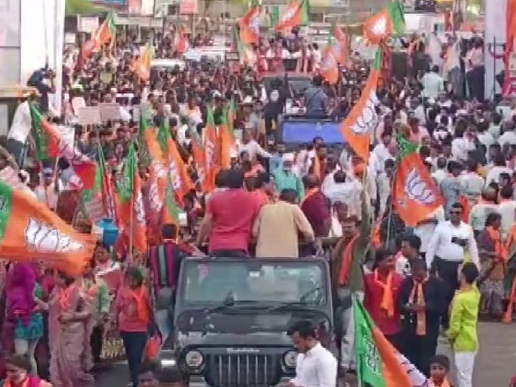 औरंगाबाद की सड़कों पर हुई इस रैली में एक लाख से ज्यादा बीजेपी कार्यकर्ता शामिल हुए।