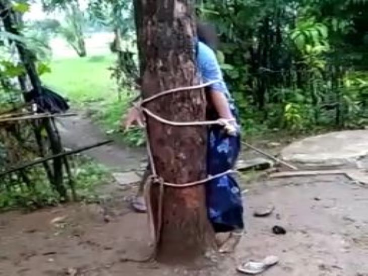 पेड़ से बांध महिला को बुरी तरह से पीटा। आरोपियों ने मारपीट से जुड़े तीन वीडियो बनाए थे।