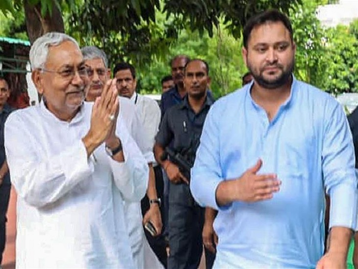 नीतीश कुमार और तेजस्वी यादव। - Dainik Bhaskar