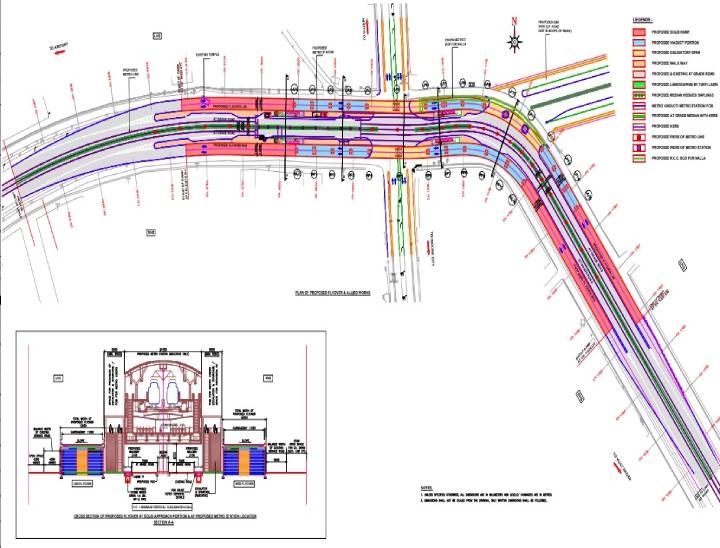 फ्लाइ ओवर का मैप।