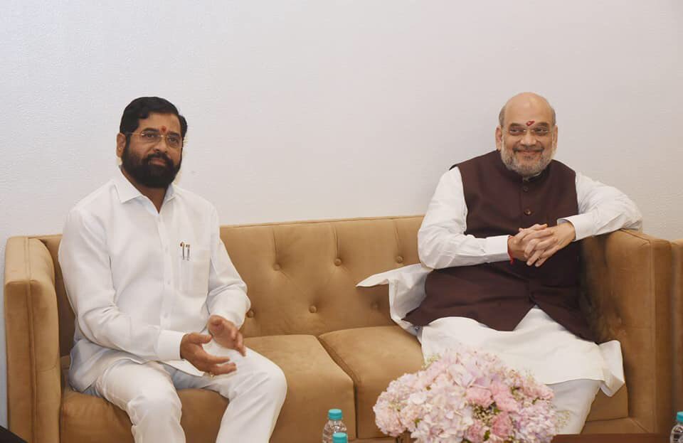 Amit Shah, who is on a visit to Mumbai, met Maharashtra Chief Minister Eknath Shinde on Sunday.