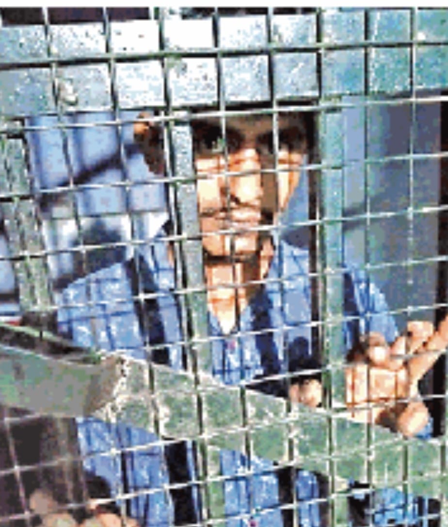 The accused has been sent to jail by the police.