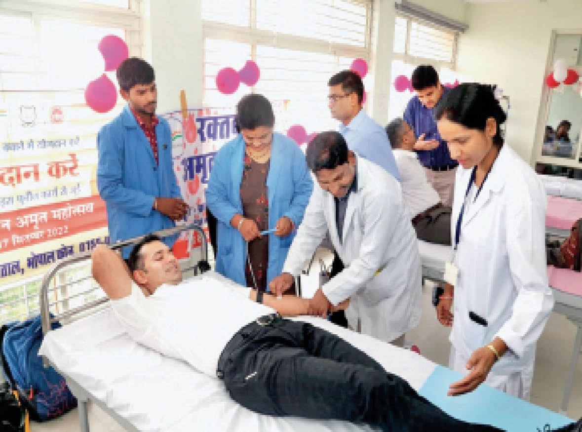 For the first time in Bhopal, 3 thousand 188 units of blood donated in