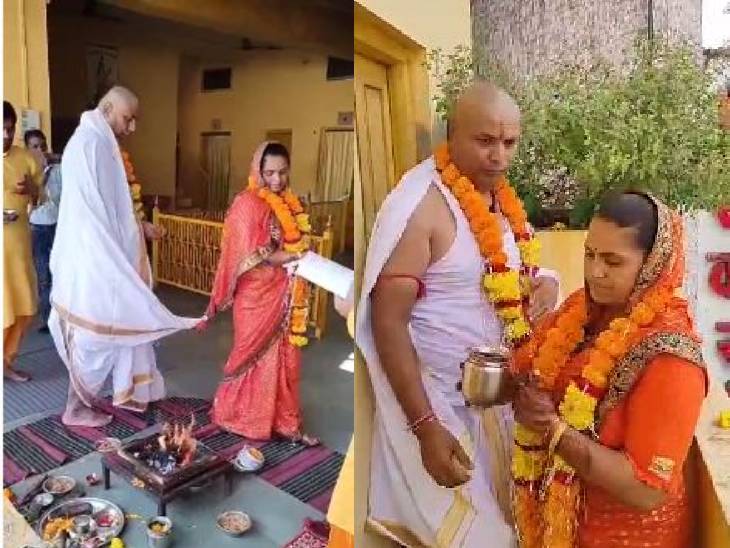 मोहम्मद निसार ने पत्नी के साथ हिंदू रीति-रिवाज से शादी की।
