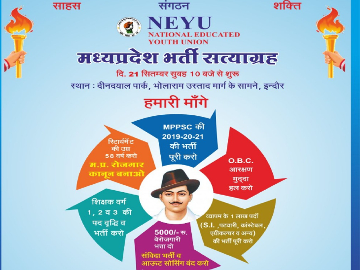 बेरोजगार युवाओं की मांगें।